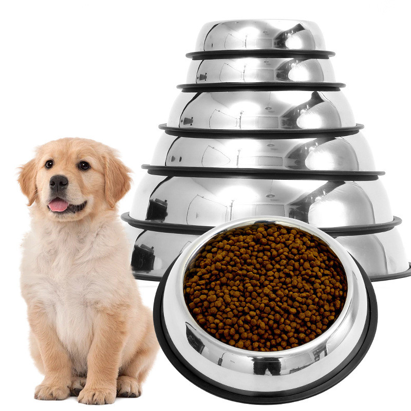 Pet Supplies Dropshipping - Mangkuk anjing Stainless Steel anti selip,