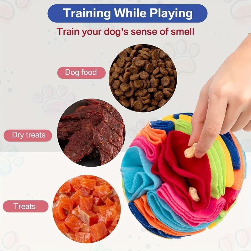 Dog Treat Puzzle Toy - Mainan Anjing Interaktif Bola Snuffle untuk