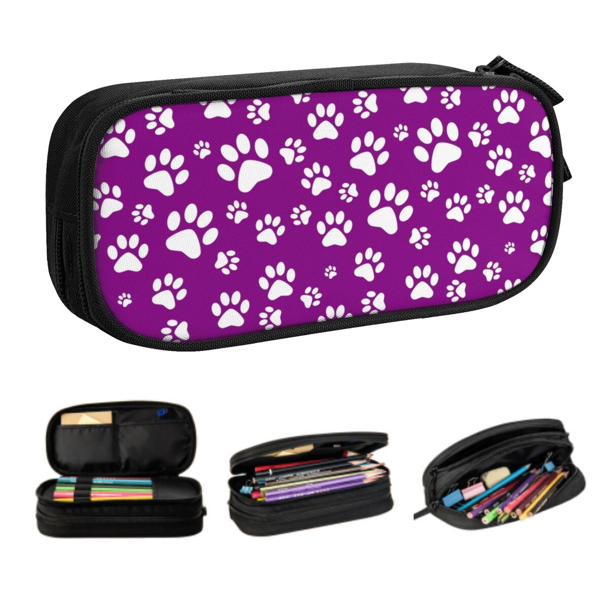 Pet X Supplies & Tack Grooming - Kotak Pensil Pola Kaki Anjing Peliharaan
